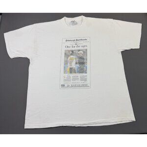 Rare Vintage Y2K Pittsburgh Steelers Post Gazette Newspaper NFL Football 2XL Tee